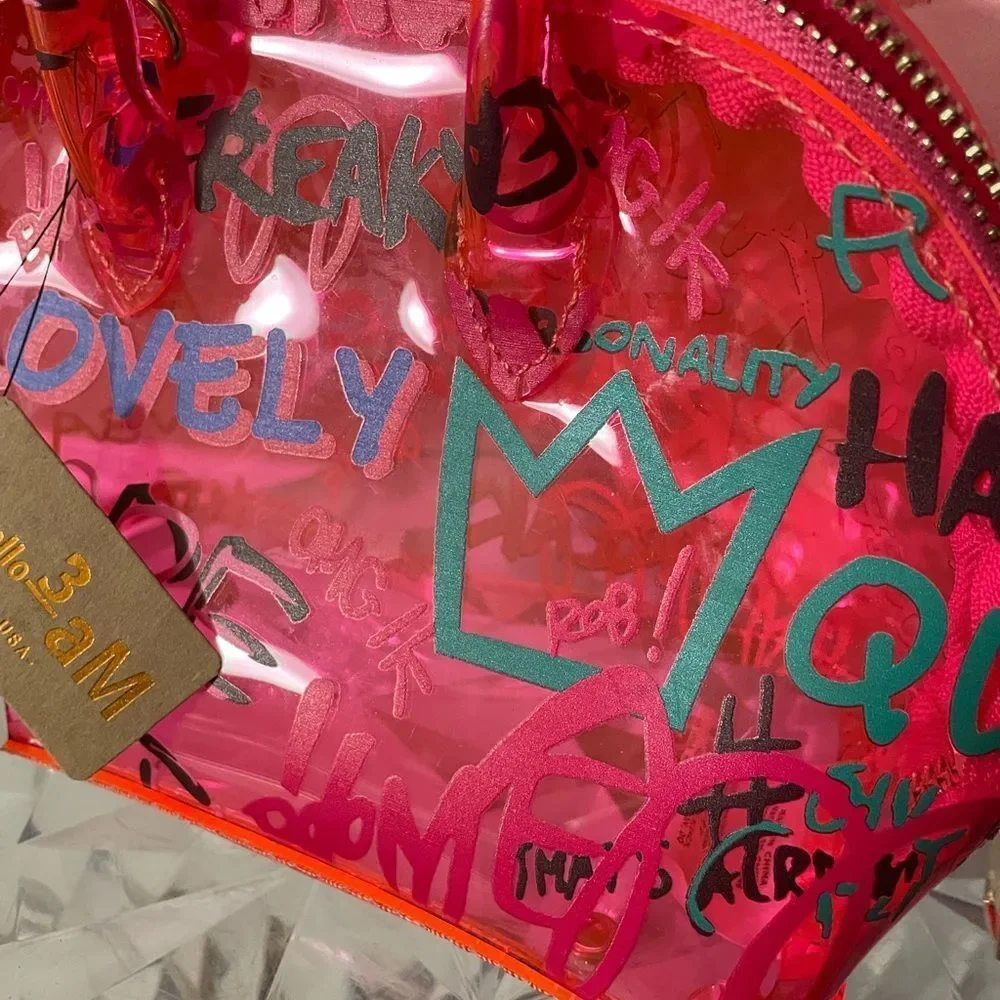 Hello 3 AM PVC Graffiti Purse & Lady Kraken Squishmallow Great Gifts NWT!